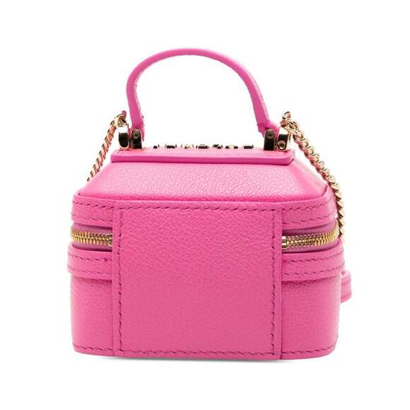 BVLGARI Serpenti Mini Jewelry Box Shoulder Bag Pouch Pink Leather Women's - Picture 2 of 6